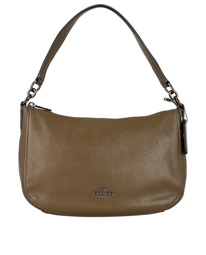 Shoulder, &pound;120, Handbags, Brown, Leather, Front view